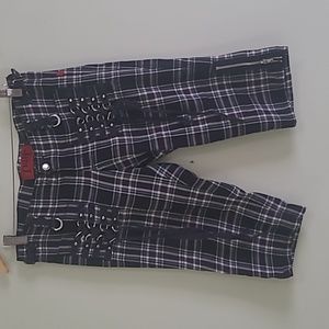 Tripp NYC plaid punk capris